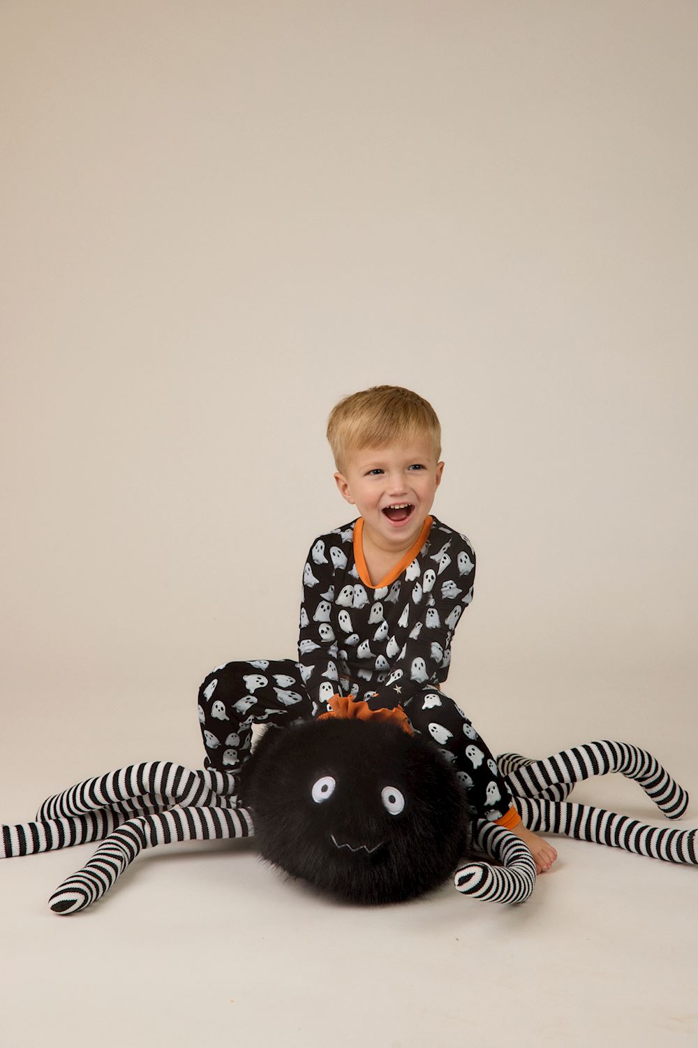 Black Ghost Glow in the Dark Pajamas 2pc Set