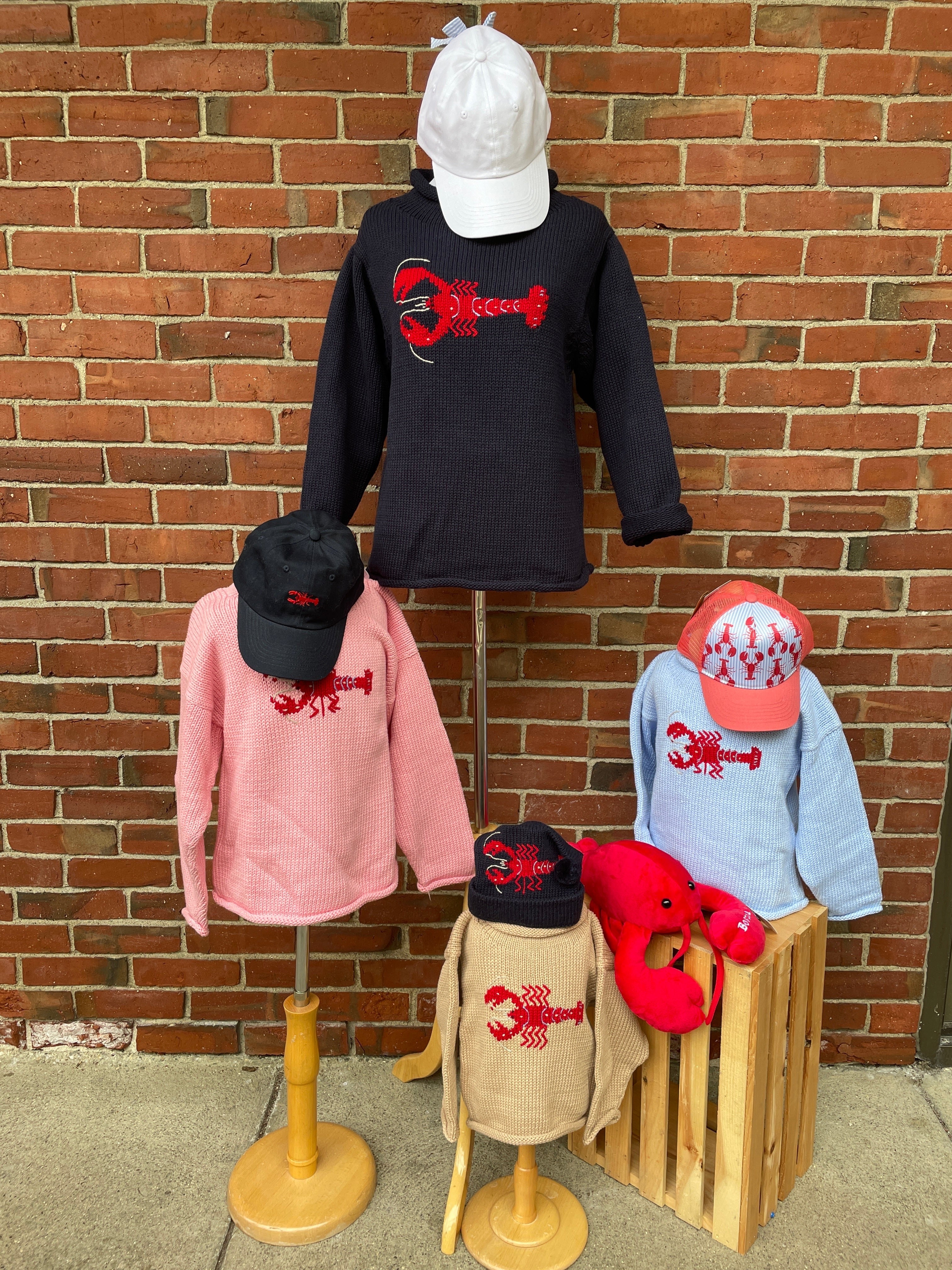 Ladies Navy Lobster Sweater (Classic Fit)