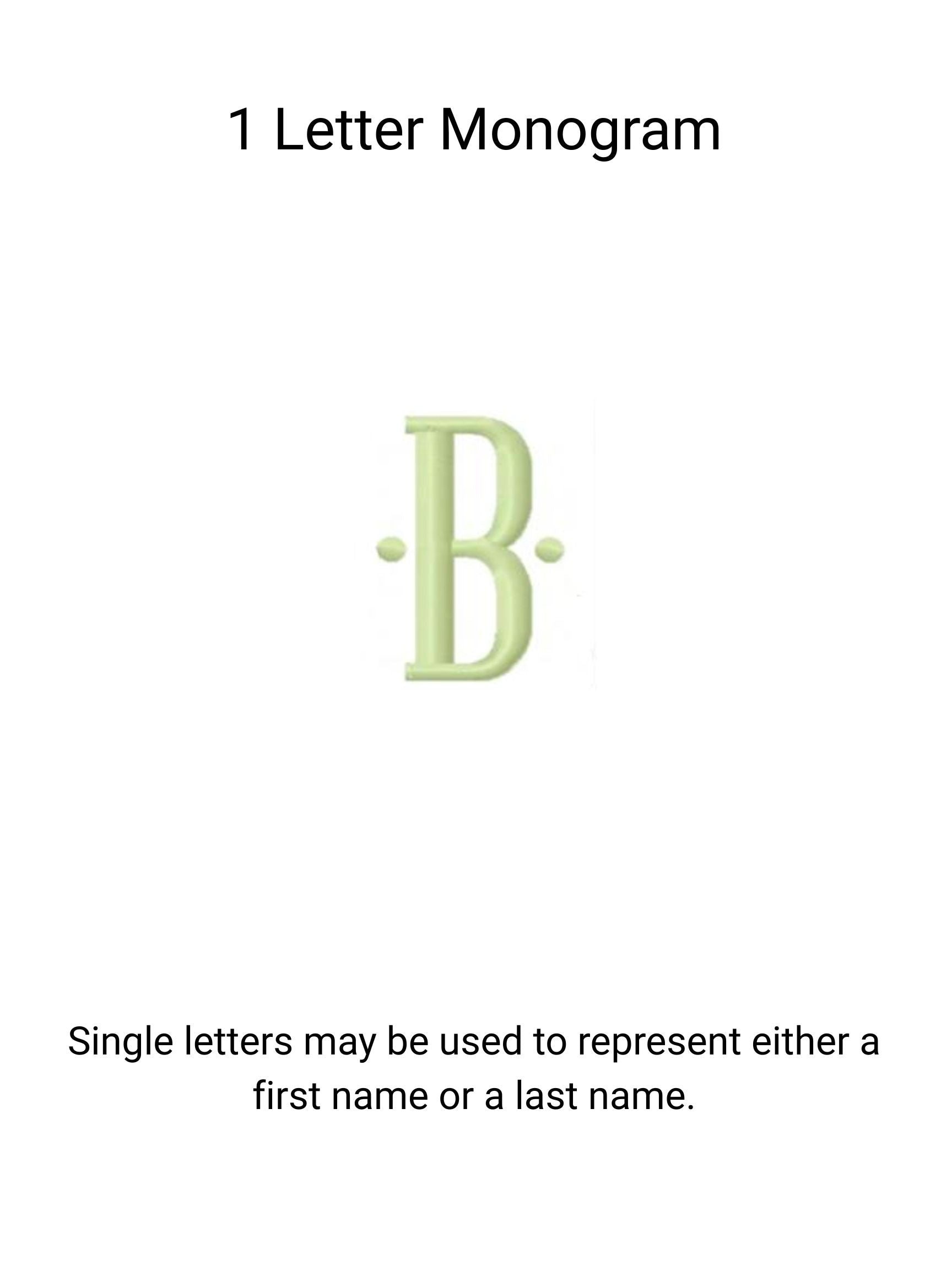 single letter monogram