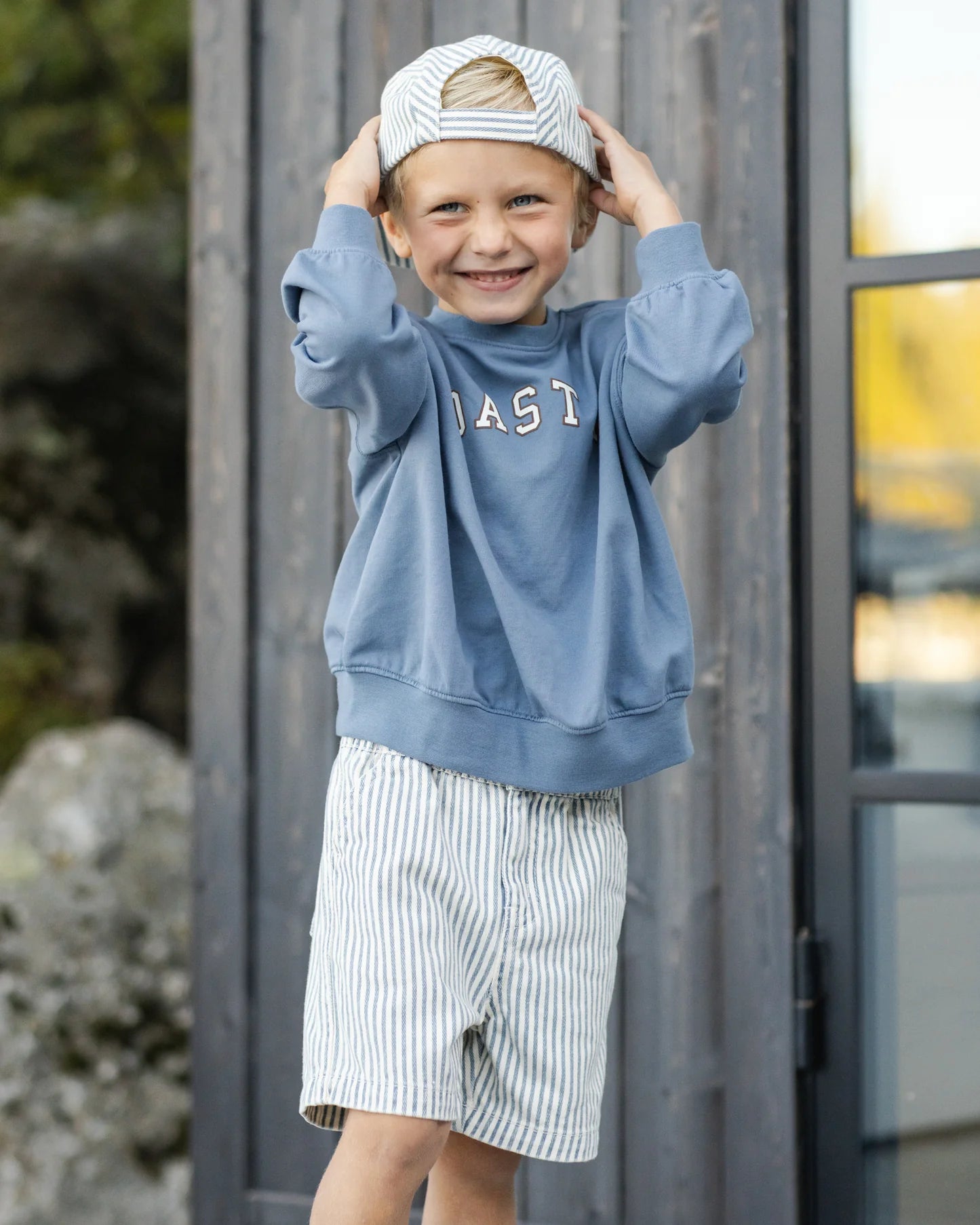 Marine Blue Coastal Relaxed Sweatshirt