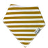 mustard and white stripe bib