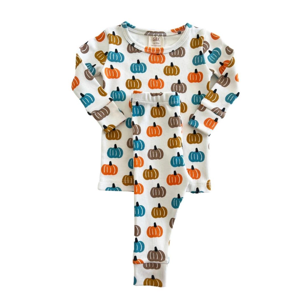 blue pumpkin patch pajamas