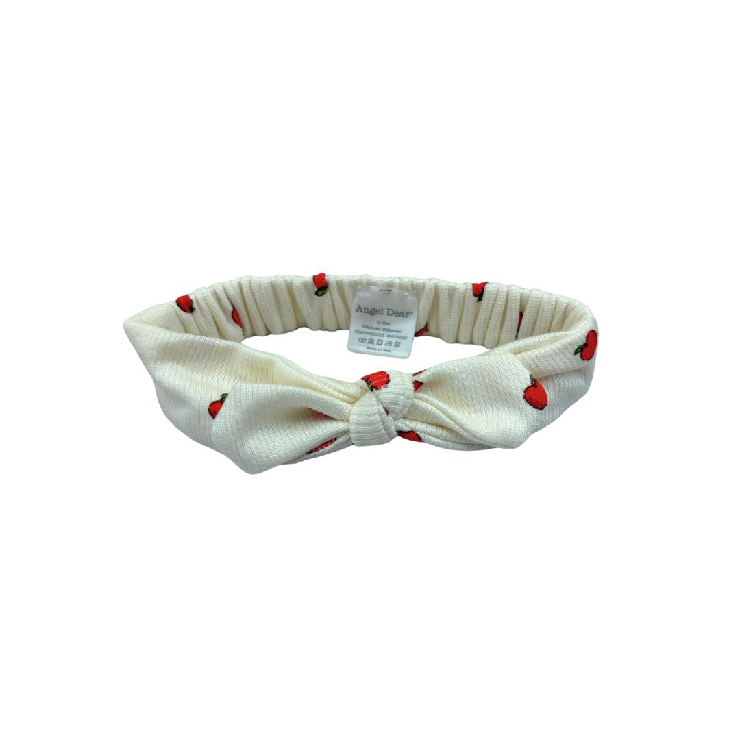 white headband with apples
