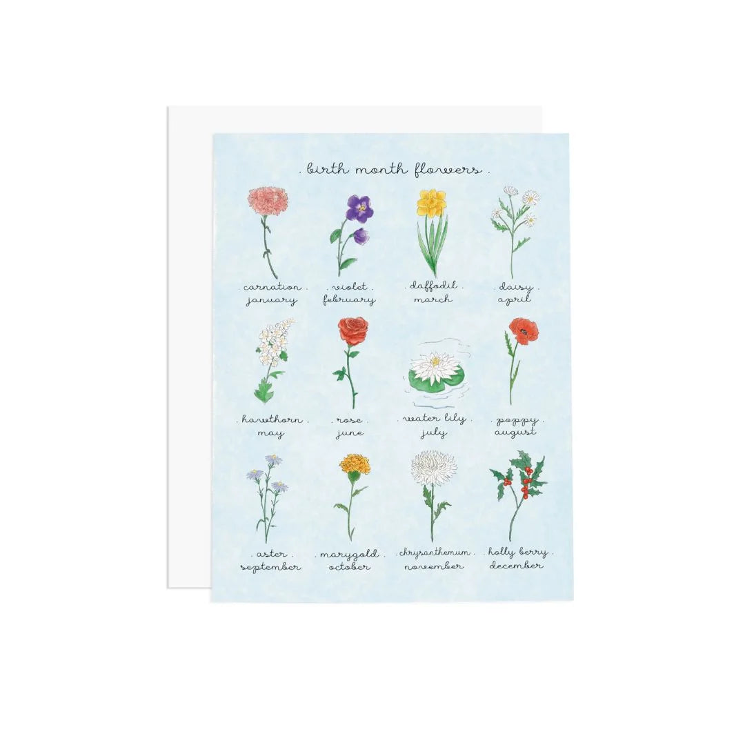 birth month flower greeting card