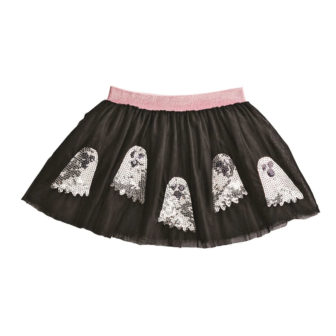 black tutu with silver sequin ghosts