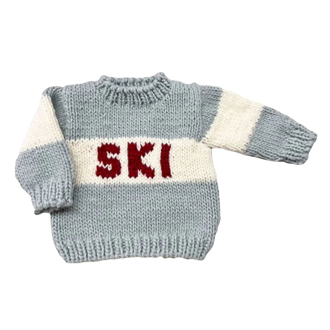 Knitted sweater with &