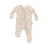 floral ruffle baby footie