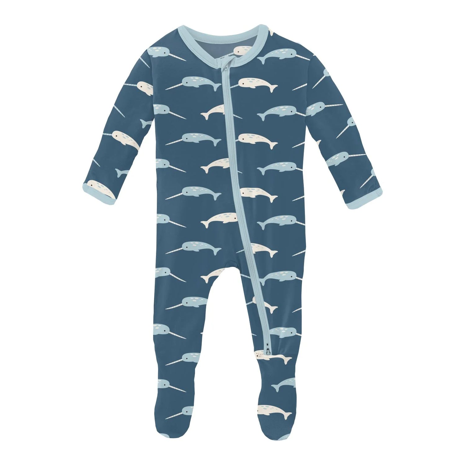 Blue Deep Sea Narwhal Footie