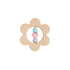 daisy wooden teether rattle