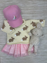 bunny sweater with pink gingham tutu