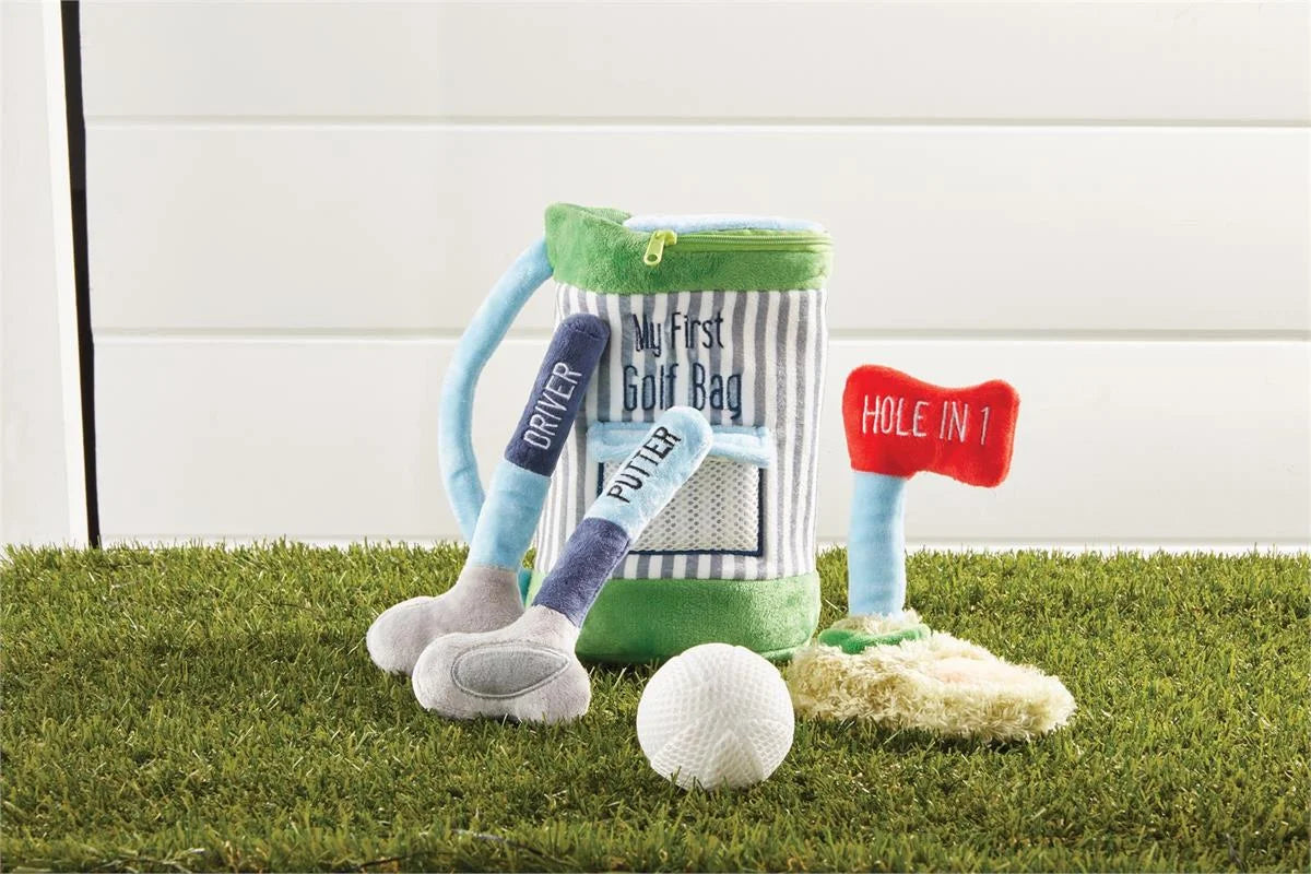 plush my first golf bag baby toy set