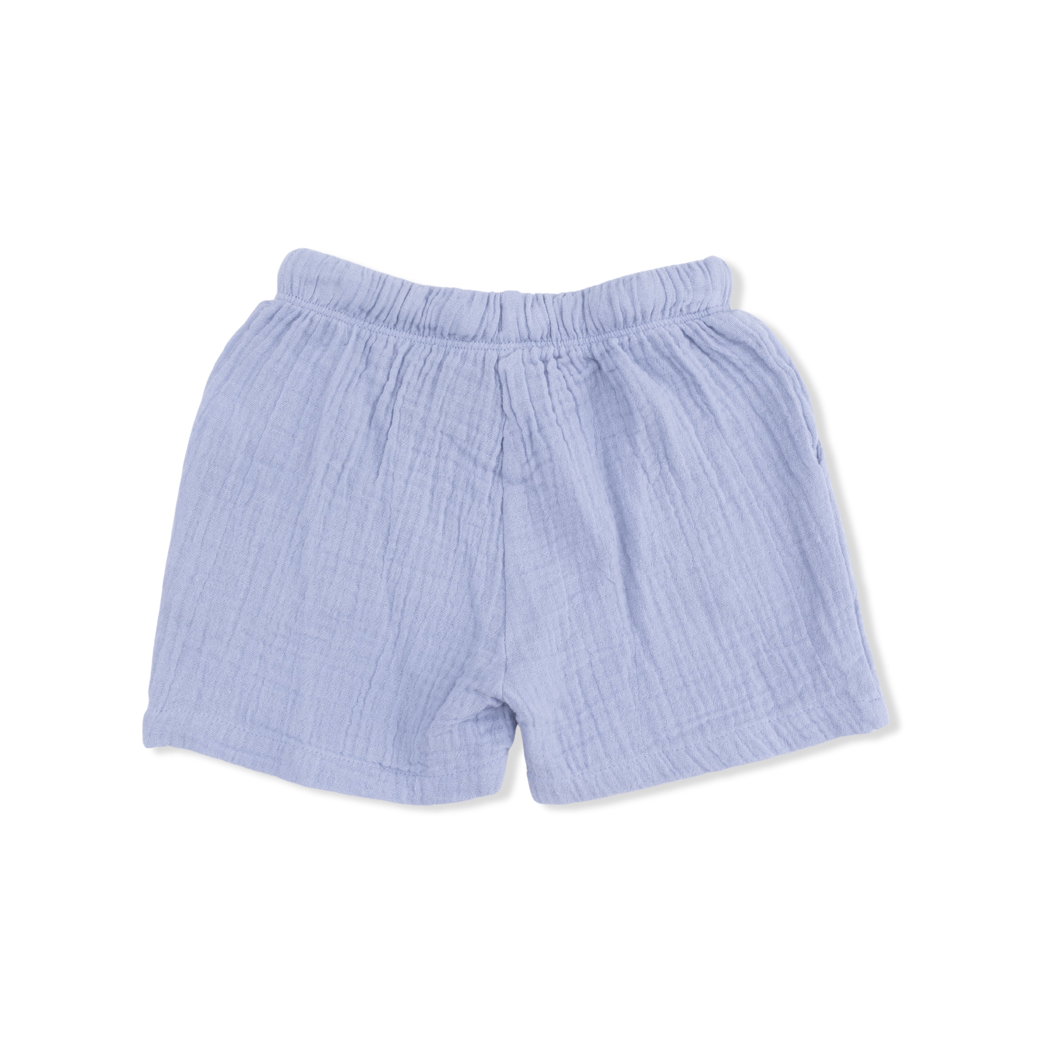 Light blue shorts on a white background