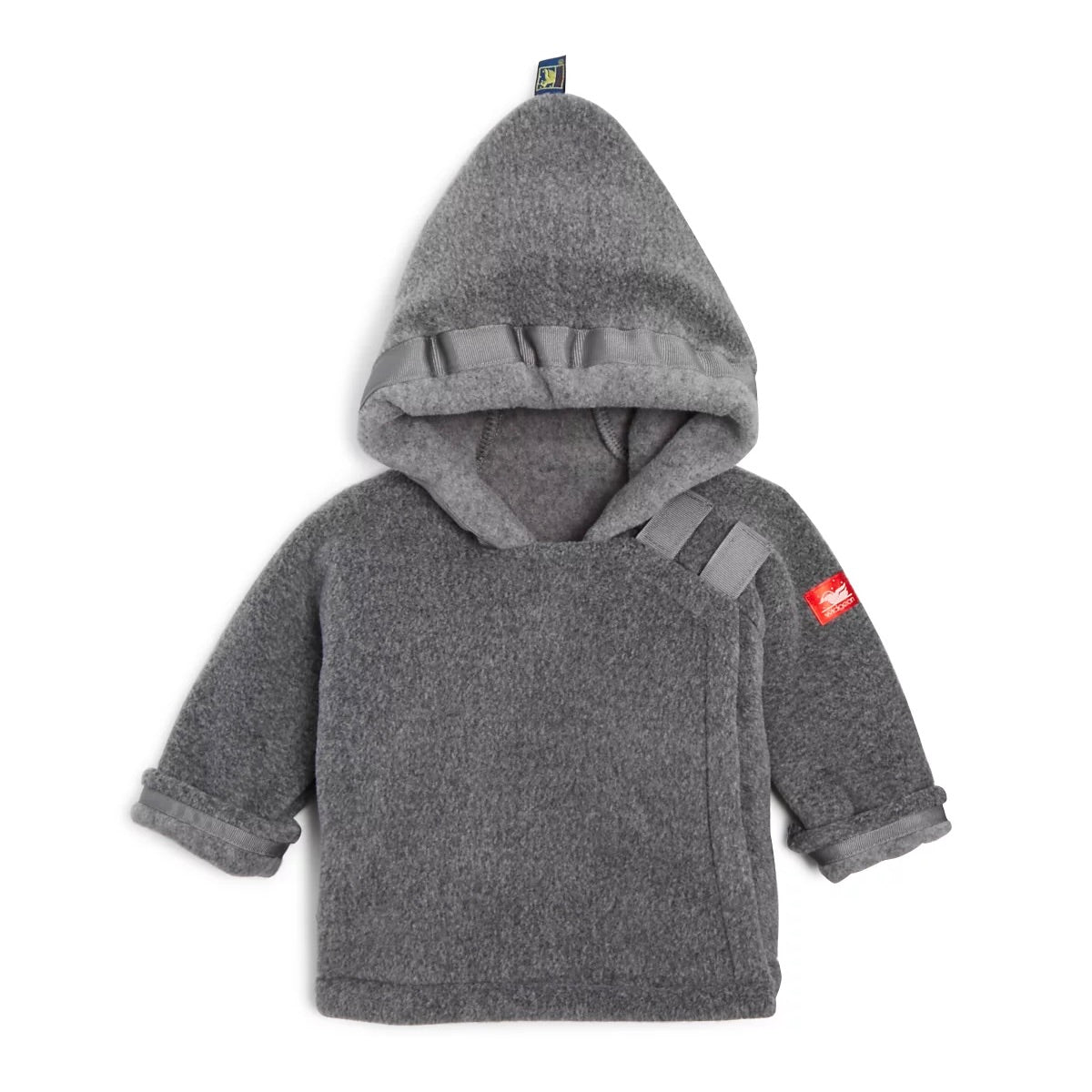 monogrammed gray jacket