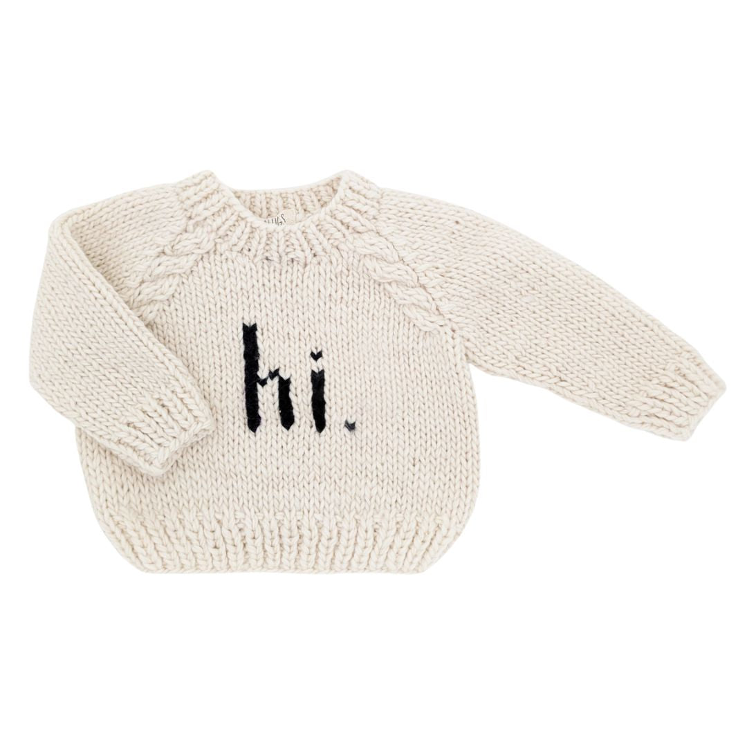 Knitted sweater with &