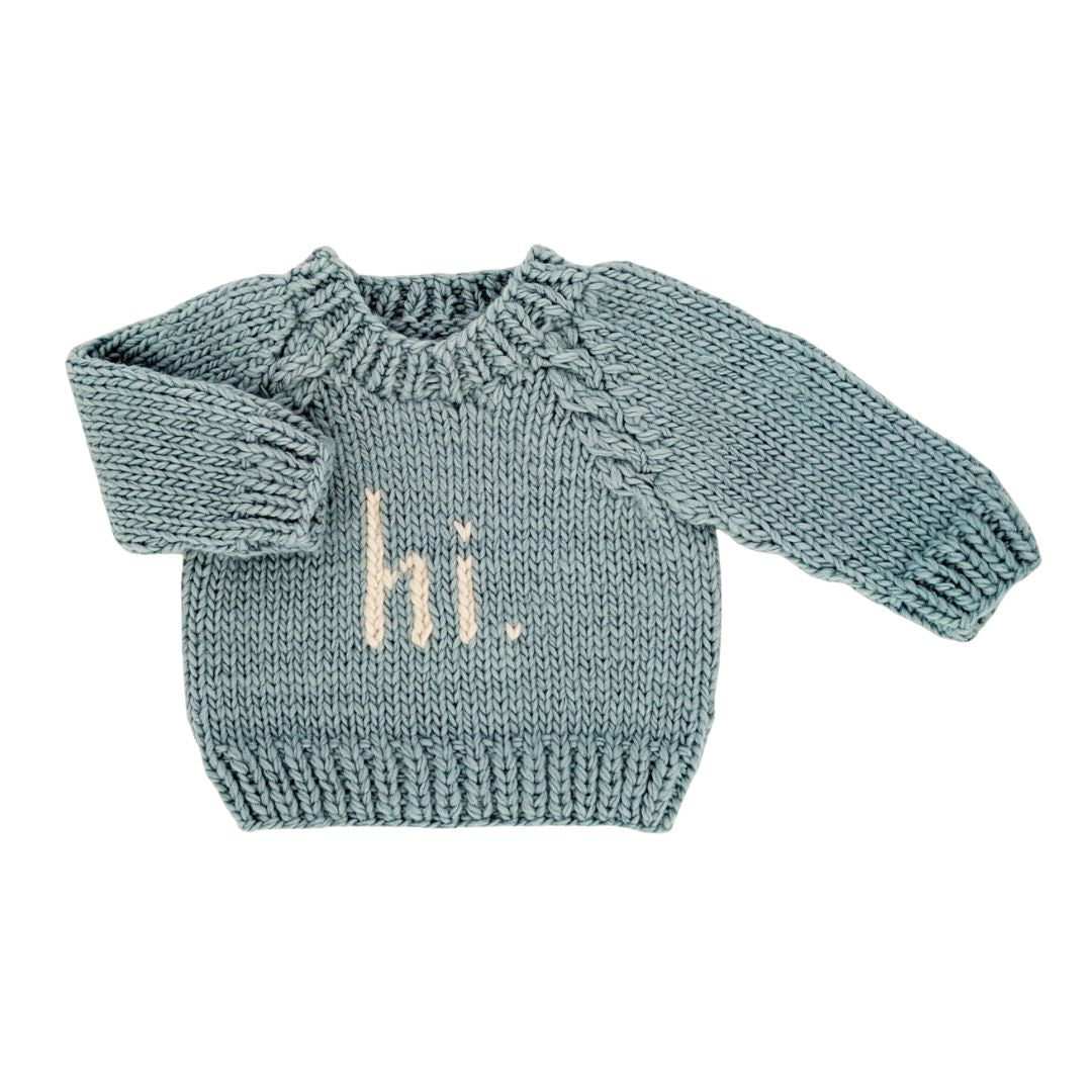 Knitted sweater with &