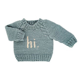 Knitted sweater with &