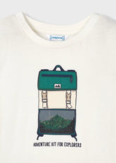 camping hiking backpack tee