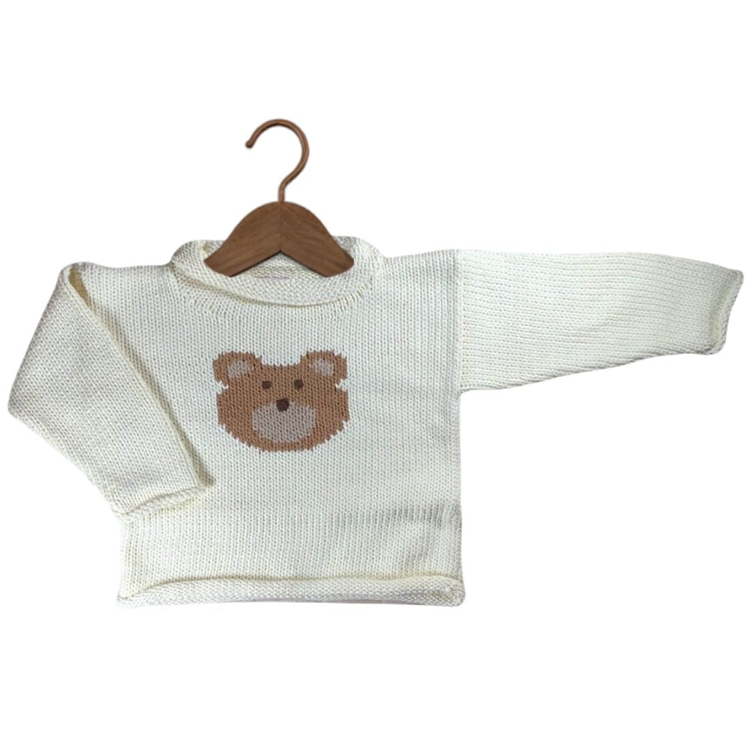 Pull à col roulé avec visage d&