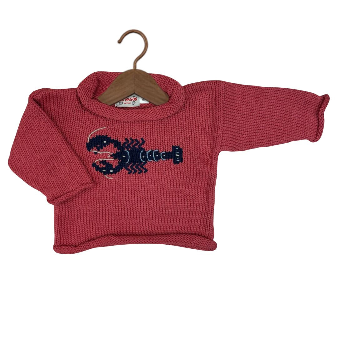 Nantucket Red/Blue Lobster Roll Neck Sweater