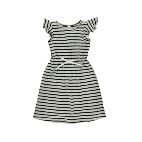 navy/white stripe dress