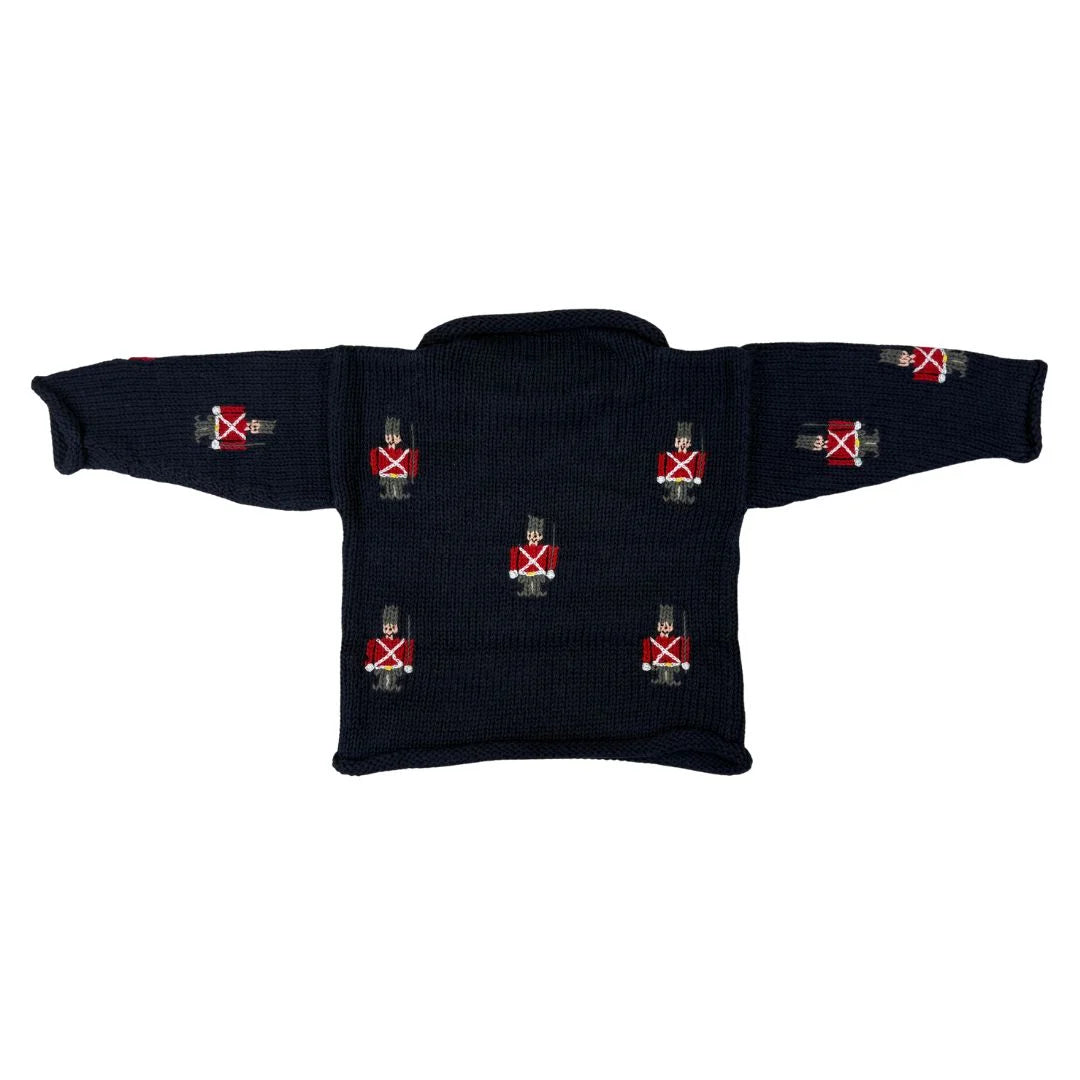 Navy Toy Soldiers Nutcracker Roll Neck Sweater