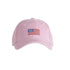 light pink hat with american flag baseball cap