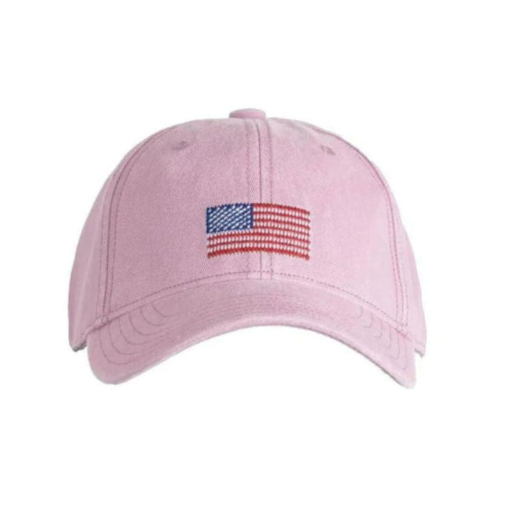 light pink hat with american flag baseball cap