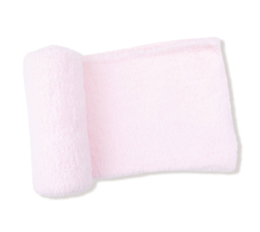 Light Pink Chenille Receiving Blanket