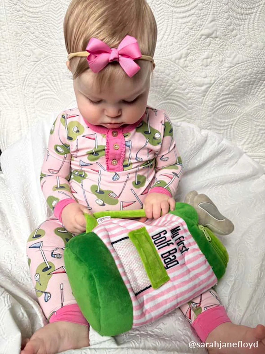 pink baby toy my first golf bag set