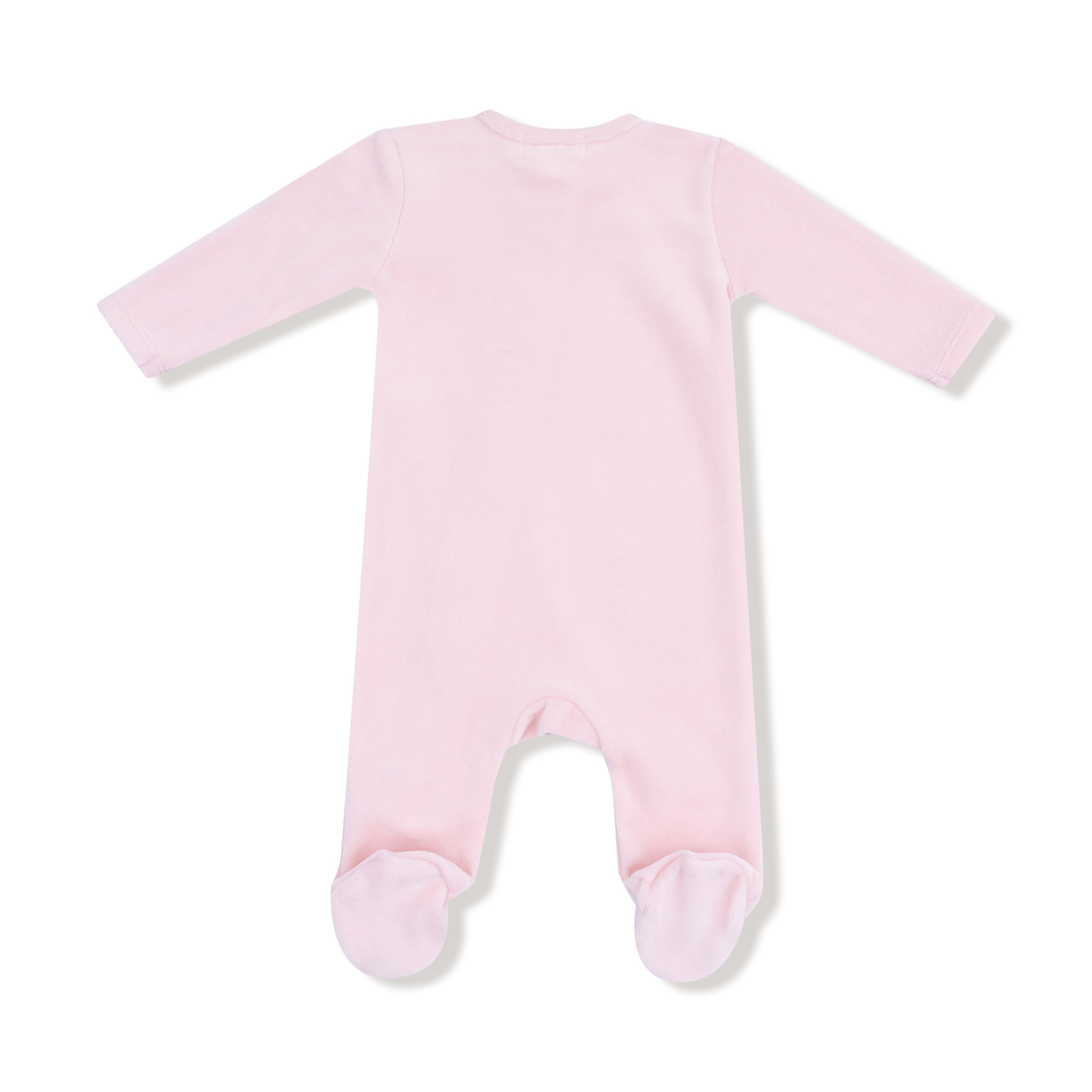 Light Pink Velour Footie