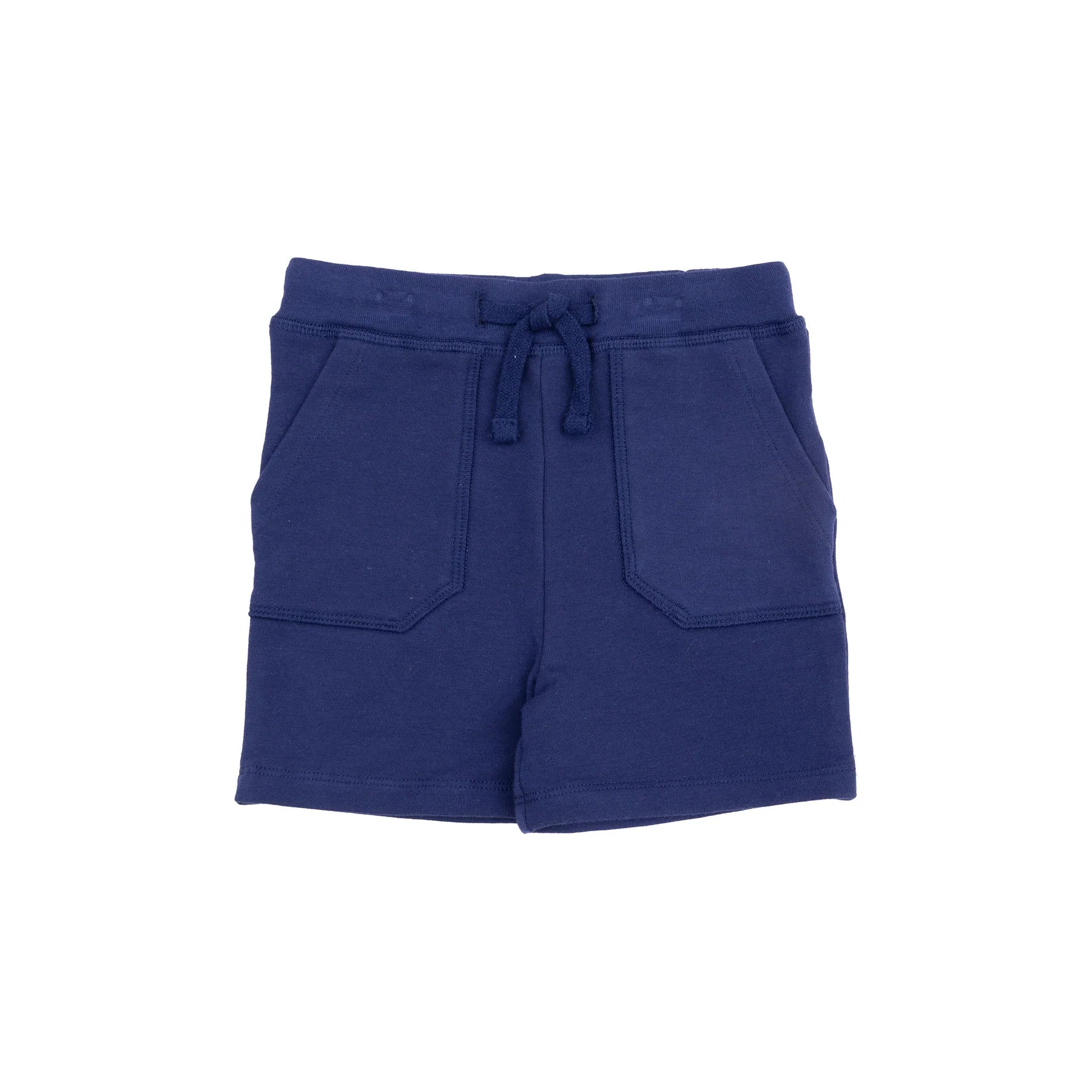 navy stripe polo and navy shorts kids set