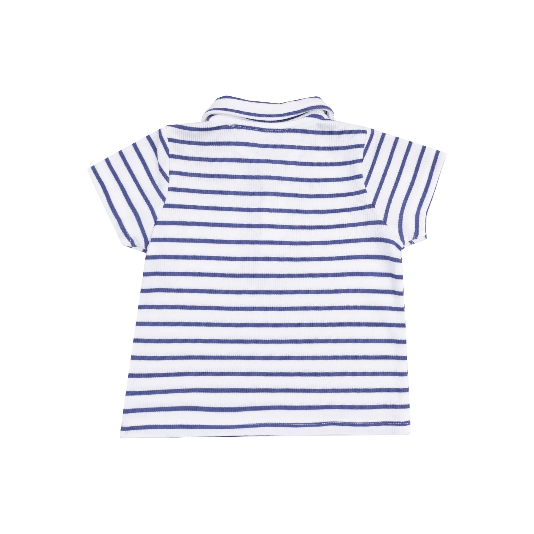 navy stripe polo and navy shorts kids set