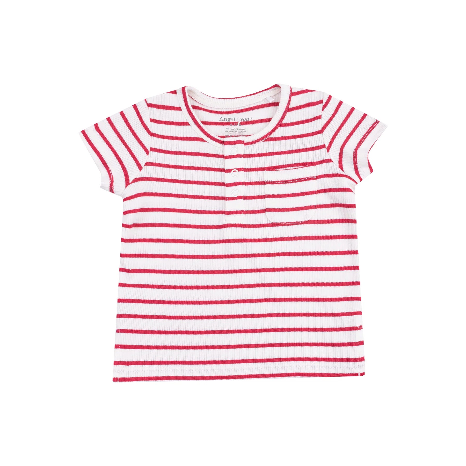 red stripe shirt and red shorts kids set
