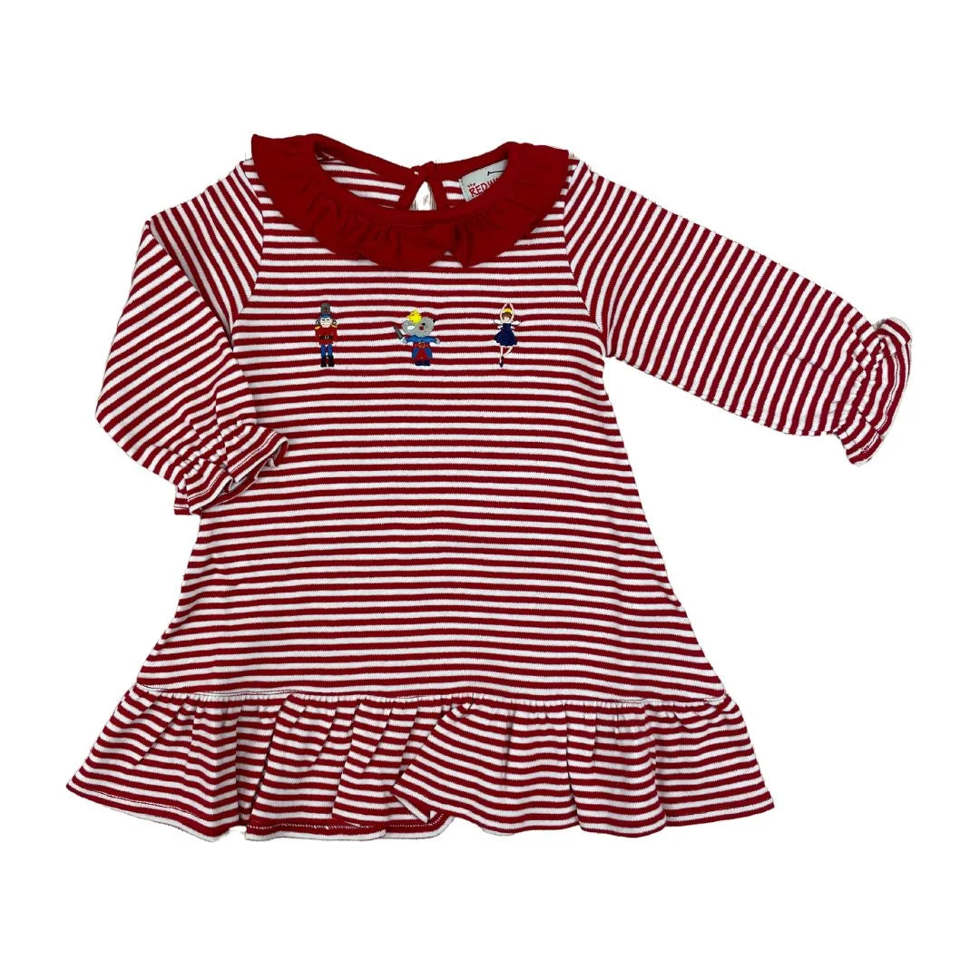 Children's Red/White Stripe Nutcracker Long Sleeve Dress | The Red Wagon 7 Children's Red/White Stripe Nutcracker Long Sleeve Dress | The Red Wagon 7