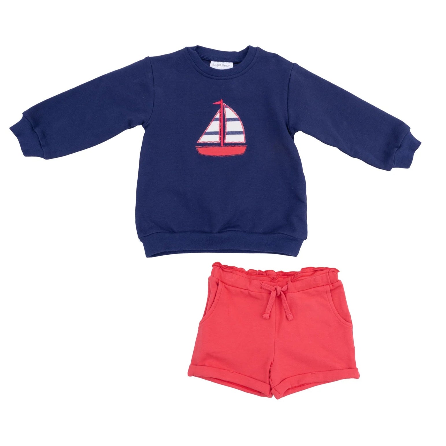 sailboat sweatshirt and shorts set