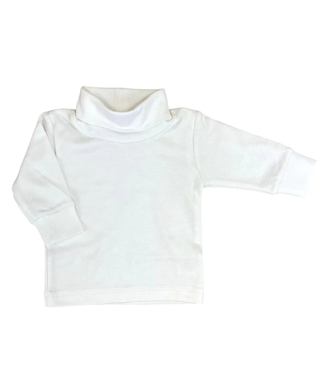 classic long sleeve white turtleneck