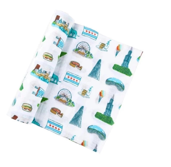 chicago swaddle blanket