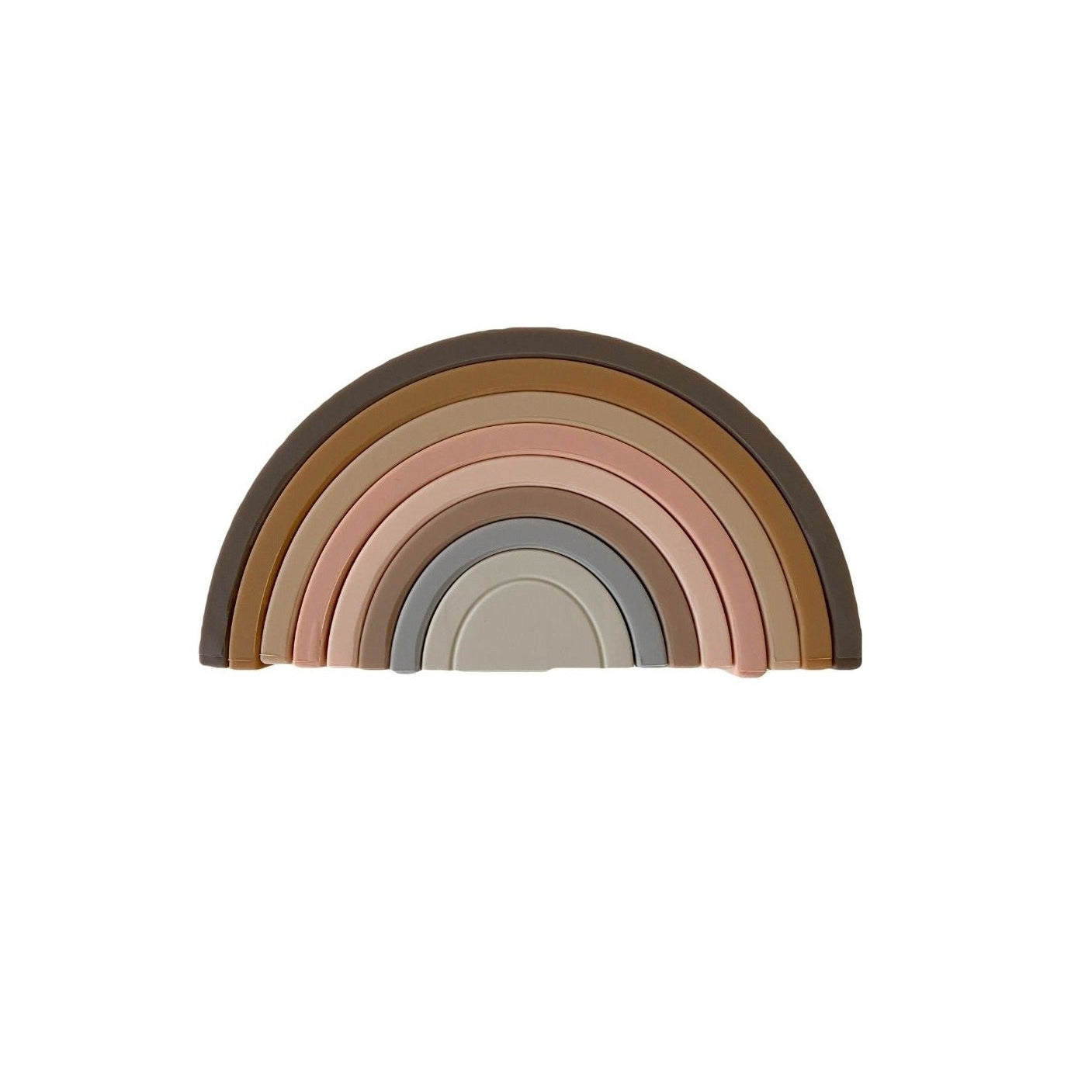 rainbow silicone stacker neutral colors