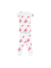 two piece pajamas with lobsters