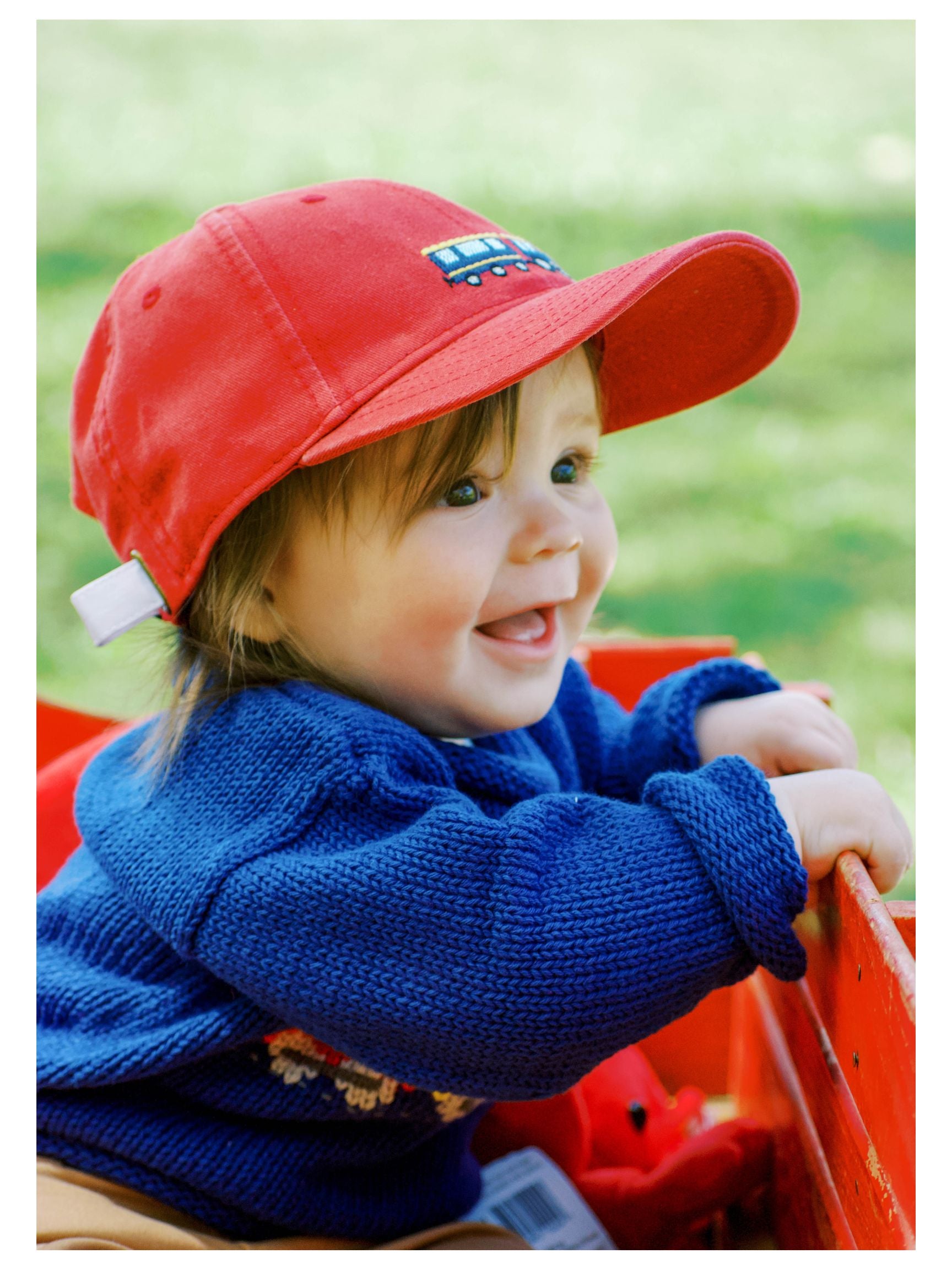 Weathered Red Train Baseball Hat