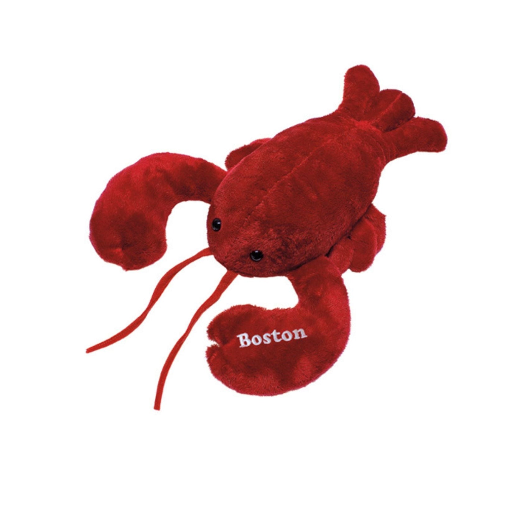 red lobster plush with Boston on claw