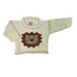 ivory long sleeve sweater with lion face
