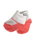 white socks with light coral Mary Jane shoe design