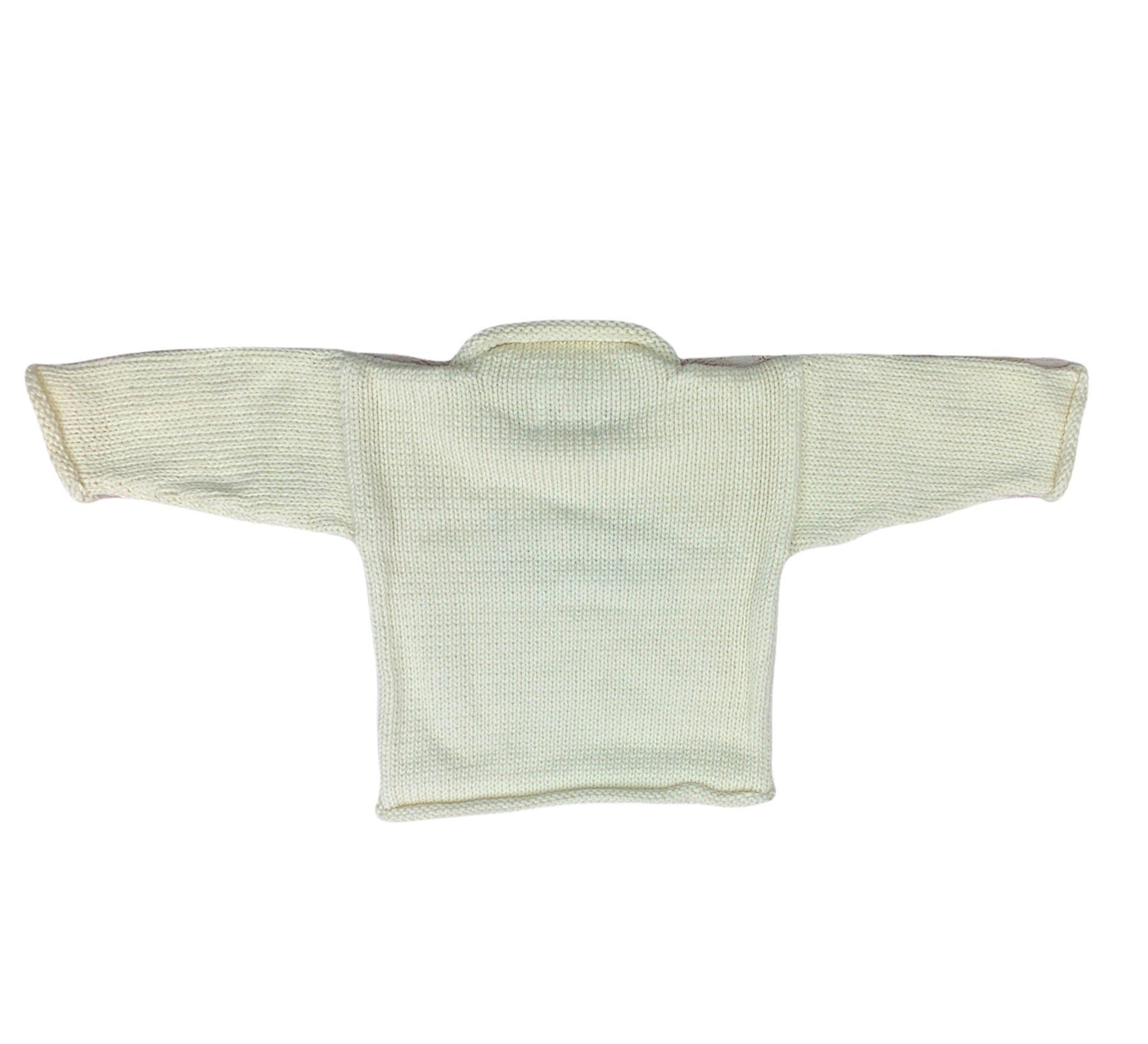 back of sweater plain ivory