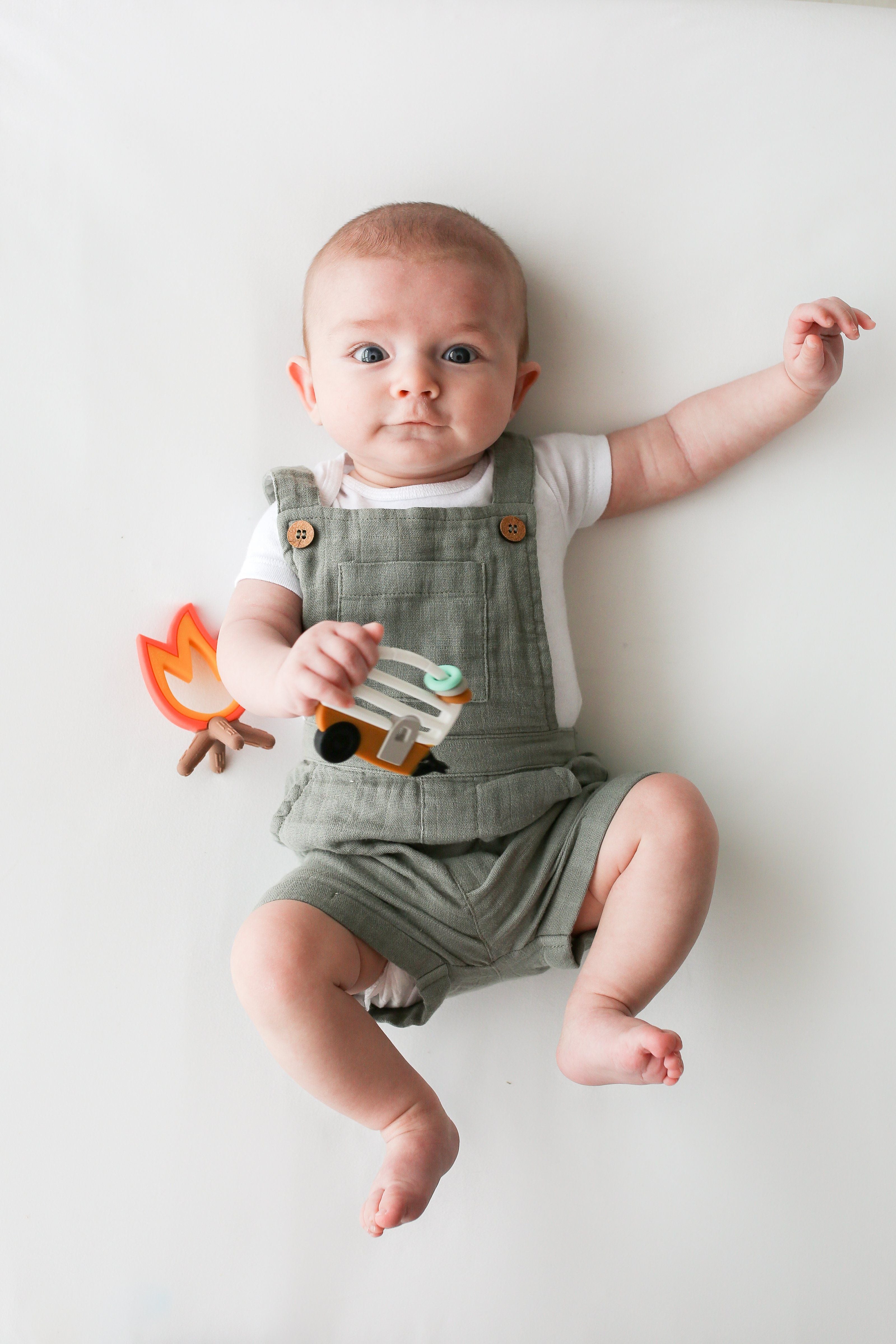 baby boy with teether