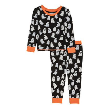 Black Ghost Glow in the Dark Pajamas 2pc Set