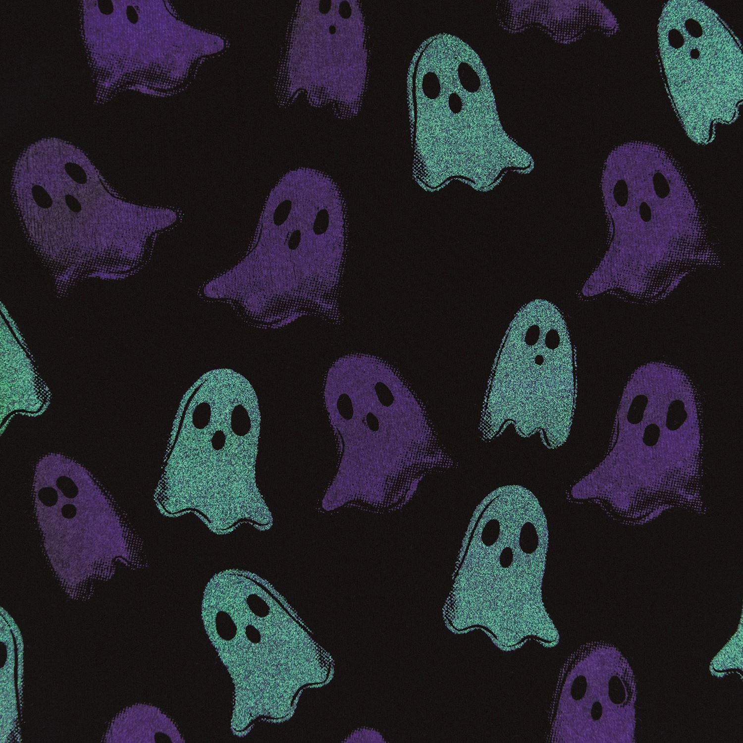 Black Ghost Glow in the Dark Pajamas 2pc Set