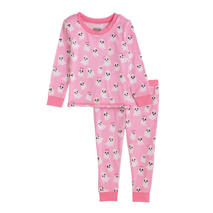 Pink Ghost Glow in the Dark Pajamas 2pc Set