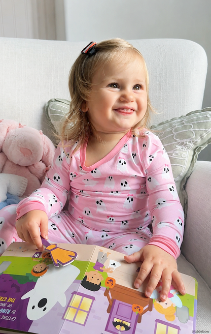 Pink Ghost Glow in the Dark Pajamas 2pc Set