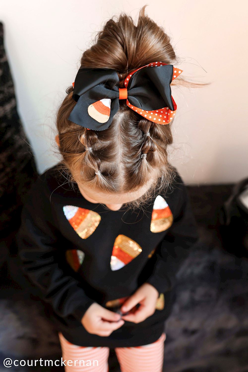 Black/Orange Candy Corn Sweatshirt &amp; Leggings 2pc Set